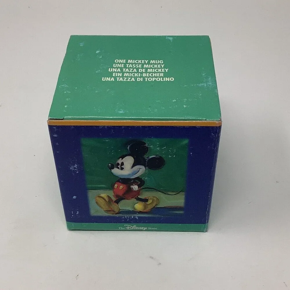 Mickey Mouse The Disney Store Blue Coffee‎ Tea Mug Cup With Box